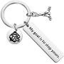 Gzrlyf Hockey Goalie Keychain My Goal is to Stop Yours Hockey Gifts for Goalies Hockey Players