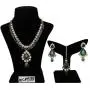 MUCH-MORE Indian Bollywood Traditional Maang Tikka with Kundan Necklace Earrings Set Ethnic Wedding Party Designer Jewelry for Women