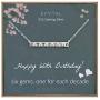 EFYTAL 60th Birthday Gifts for Women, 925 Sterling Silver Six CZ Bar Necklace For Her, 6 Decade Jewelry 60 Years Old