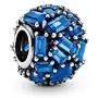 Pandora Jewelry Blue Ice Cube Crystal Charm in Sterling Silver Pandora Jewelry Blue Ice Cube Crystal Charm in Sterling Silver