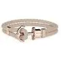 PAUL HEWITT Anchor Bracelet Women PHREP - Sailcloth Bracelet for Women, Leather Bracelet for Women (Hazelnut) with Anchor Jewelry Made of IP Stainless Steel (Rose Gold), Beautiful Jewelry for Women