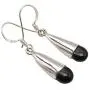 SilverStarJewel 925 Solid Silver Natural Black Onyx tcw 4.2 Earrings 1.5'' New Art SilverStarJewel 925 Solid Silver Natural Black Onyx tcw 4.2 Earrings 1.5'' New Art