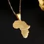 Big Size Crystal Africa Map Pendant Necklace Women Girl 24K Gold Plated African Map Hiphop Item Big Size Crystal Africa Map Pendant Necklace Women Girl 24K Gold Plated African Map Hiphop Item