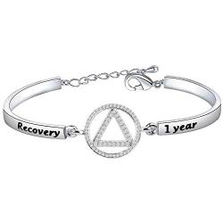 KUIYAI AA Yearly Bracelet Recovery 1 Year 2 Year 3 Year Alcoholics Anonymous Gift Addiction Recovery Jewelry