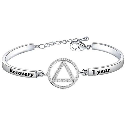 KUIYAI AA Yearly Bracelet Recovery 1 Year 2 Year 3 Year Alcoholics Anonymous Gift Addiction Recovery Jewelry