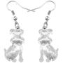 DUOWEI Zinc Alloy Cute Schnauzer Dog Earrings Charms Floral Dog Dangle Drop Jewelry Gifts for Women Girls Teens