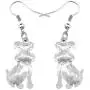 NEWEI Enamel Alloy Cut Sitting Schnauzer Dog Earrings Drop Dangle Unique Fashion Animal Jewelry For Women Girls Gift