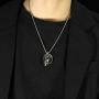 Feilong 22inch Mens Stainless Steel Necklace,Gothic Mens Necklaces & Pendants Dragon and Skull Necklace for Men Birthday Gifts for Men