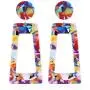 ONLYJUMP Acrylic Dangles Drop Earrings for Women Girls Exaggerated Lightweight Colorful Bohemian Rectangle Circle Geometric Resin Statement Earrings ONLYJUMP Acrylic Dangles Drop Earrings for Women Girls Exaggerated Lightweight Colorful Bohemian Rectangle Circle Geometric Resin Statement Earrings