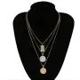 Dainty Multilayer Chain Necklace Gold Plated Lucky Evil Eye Pearl Cross Moon Star Lightning Link Necklace Jewelry for Women Dainty Multilayer Chain Necklace Gold Plated Lucky Evil Eye Pearl Cross Moon Star Lightning Link Necklace Jewelry for Women