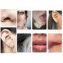 outerunner 316L Surgical Steel Septum Piercing Nose Rings Hoop Clicker Ring Hypoallergenic Nose Ring 16G Diameter 8mm and 10mm with 4mm Diamond Ball Nose Ring Hoop Rose Gold