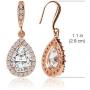 A+O Wedding Bridesmaids Gift Drop Dangle Earrings or Jewelry set in Silver, Yellow Gold, Rose Gold