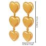 Heart Drop Earrings. Three Heart Shaped Dangle Earrings. Black, White, Gold, Red Heart Love Statement Earrings. Drop Fashion Jewelry Earrings for Women, Teen, Girls. Elegant, Cute Long Enamel Earrings