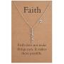 Faith Cross Necklace Initial Cross Necklace 26 Letters A to Z Alphabet Cross Pendant Necklace Religious Jewelry for Women