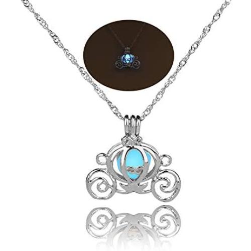 MYANAIL Luminous Hollow Pumpkin Carriage Necklaces & Pendants for Women Glowing Chain Necklace Dropshipping Gifts