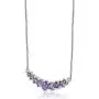 Lovve Sterling Silver Gemstone Graduated Small Dainty Journey Necklace with 18 Inch Chain, Choice of Colors