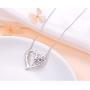 925 Sterling Silver Scottish Thistle Flower Heart Necklace for Women Jewelry Love Gift Birthday Gift Mothers Day Gift