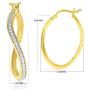 La Joya 1/6-1/4 Carat Total Weight (ctw) Eternity Lab Grown Diamond Hoop Earrings for Women- Yellow Gold Plated Or White Rhodium Plated 925 Sterling Silver Earrings - GH Color And SI Clarity Diamonds