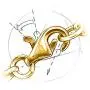 Wellingsale 14k Two 2 Tone White and Yellow Gold Heart Link Bracelet with Lobster Claw Clasp - 7.5'' Wellingsale 14k Two 2 Tone White and Yellow Gold Heart Link Bracelet with Lobster Claw Clasp - 7.5''