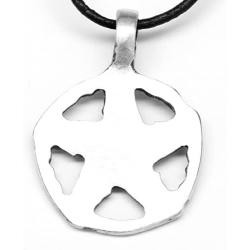 Trilogy Jewelry Pewter Witch Broom Pentagram Pendant on Leather w/ 5 Swarovski Crystals for Birthday