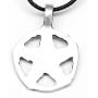 Trilogy Jewelry Pewter Witch Broom Pentagram Pendant on Leather w/ 5 Swarovski Crystals for Birthday