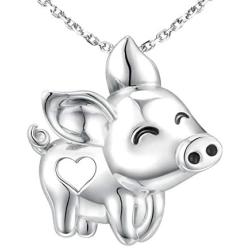 S925 Sterling Silver Animals Pendant Necklace Cute Animal Lover Jewelry Birthday for Women Girls Daughter Wife Valentines Day