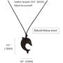 Cute Dolphin Natural Wood Pendant Necklace for Men Women Children Kids Boys Girls Gift Wooden Car Rearview Mirror Pendant