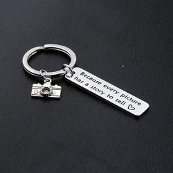 Photographer Keychain Photographer Bracelet Because Every Picture Has A Story to Tell Photography Gift Photography Camera Charm Camera Keychain