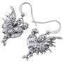 DOWAY Antique Gold Plated Chicken Rooster Earrings Dangle Drop Metal Thanksgiving Farm Jewelry for Women Girls Charm Gift