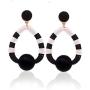 Womens Handmade Tassel Drop Earrings Ethnic Round Thread Oval Statement Dangle Earings Bohemia Jewelry
