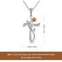 Angelady Mothers Day Gift Sunflower Cross Necklace for Women Mom Girls, You are My Sunshine Flower Necklace Valentine Birthday Jewelry, Come with Gift Box