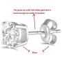 DovEggs 10K White Gold Post 1CTW 5mm Heart Arrows Cut Moissanite Stud Earrings Sterling Silver Push Back for Women