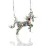 Cool Jewels Rainbow Unicorn Rhinestone Necklace