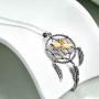 ONEFINITY Owl/Dragonfly Dream Catcher Necklace 925 Sterling Silver Owl/Dragonfly Feather Pendant Jewelry Gift for Women