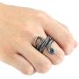 316L Stainless Steel Jewelry Serpent Shape Punk Style Solid Unisex Snake Ring