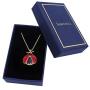 Superchic Jewelry Cute Red and Black Ladybug Beetle Locket Pendant Necklace with Austrian Crystals and Floating Colorful Cubic Zirconia