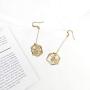 Hqtrade Chic Alloy Drop Hook Bar Dangle Earrings Long Pendant Earrings Cube Dangle Cubic Zirconia Jewelry for Women Ladies Girls