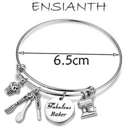 ENSIANTH Fabulous Baker Bracelet Baker Gift Culinary Student Gifts Kitchen Gift Pastry Chef Gift for Her