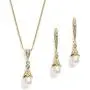 Mariell Gold Wedding Necklace & Earrings Jewelry Set with Freshwater Pearl for Bridesmaids & Brides Mariell Gold Wedding Necklace & Earrings Jewelry Set with Freshwater Pearl for Bridesmaids & Brides