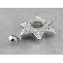 DTJEWELS 0.40 Ct D/VVS1 Diamond Beautiful Star Of David Shape Pendant Necklace 14k White Gold Finish Valentine Day Gift