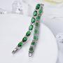 SELOVO Wedding Cubic Zirconia Bracelet Chain Link Silver Tone