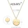 MYEARS Women Name Necklace Personalized Gold Coin Disc Round Medal Pendant Engraved 14K Gold Plated Dainty Chain Simple Custom Jewelry MYEARS Women Name Necklace Personalized Gold Coin Disc Round Medal Pendant Engraved 14K Gold Plated Dainty Chain Simple Custom Jewelry