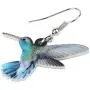 NEWEI Acrylic Flying Sweet Hummingbird Bird Earrings Dangle Drop Jewelry For Women Girl Gift Charms