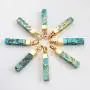 ZENGORI 1 Pcs Gold Plated Copper Natural Turquoise Multi-Kind Shape Pendant for Unisex