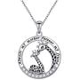 Giraffe Necklace for Mom from Daughter Sterling Silver Always My Mother Forever My Friend Giraffe Jewelry Gift for Women