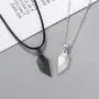 2pcs Custom Heart Shape Magnetic Couple Necklace for Him & Her Wishing Stone Matching Love Friendship Distance Puzzle Attracting Pendant for Men Women Valentine’s Day Fathers Day Christmas Gift 2pcs Custom Heart Shape Magnetic Couple Necklace for Him & Her Wishing Stone Matching Love Friendship Distance Puzzle Attracting Pendant for Men Women Valentine’s Day Fathers Day Christmas Gift
