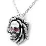 Skull Rose Birthstone Necklace with Swarovski Crystal 17'' - 19'' Adjustable Chain Skull Rose Birthstone Necklace with Swarovski Crystal 17'' - 19'' Adjustable Chain