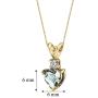 14 Karat Yellow Gold Heart Shape 0.75 Carats Green Amethyst Diamond Pendant