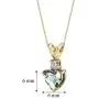14 Karat Yellow Gold Heart Shape 0.75 Carats Green Amethyst Diamond Pendant 14 Karat Yellow Gold Heart Shape 0.75 Carats Green Amethyst Diamond Pendant