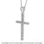 La Joya 1/6-1/2 Carat Total Weight (ctw) Lab Grown Diamond Cross Pendant Necklace Collection - White Rhodium Plated .925 Sterling Silver With Adjustable Chain - GH Color SI Clarity Diamonds